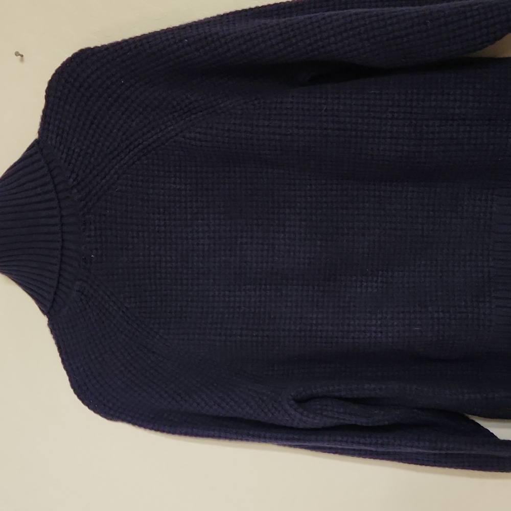 L.L. Bean Women's Classic Navy Turtle Neck Sweater